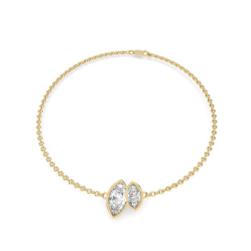 1.3 carat Kristal Marquise Duet Bezel Bracelet
