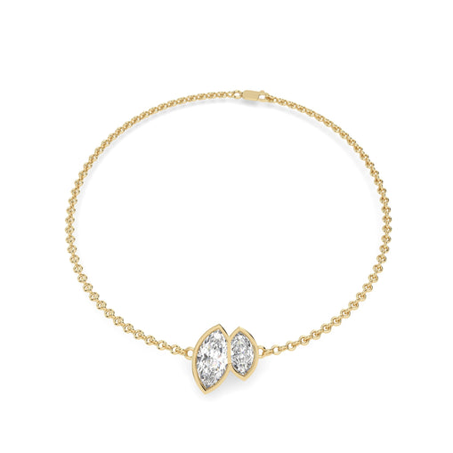 1.3 carat Kristal Marquise Duet Bezel Bracelet