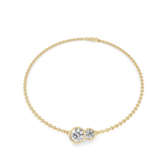 1.3 carat Luire Round Duet Bezel Bracelet
