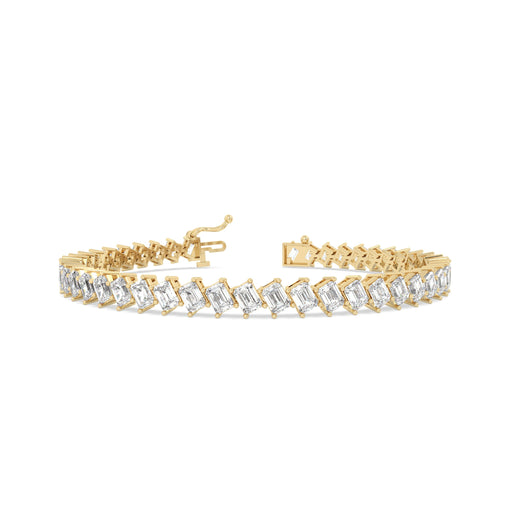 10 ct Fancy Emerald Cut Tennis Bracelet for women