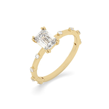 1 Ct Emerald Cut Diamond Solitaire Ring for women