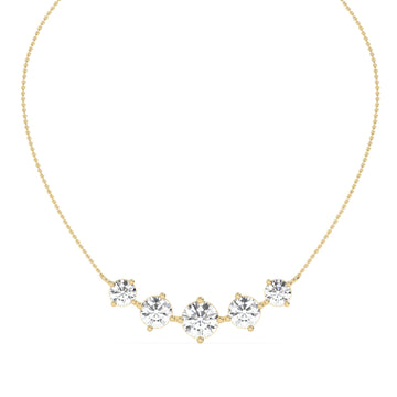 5 Stone Round Necklace