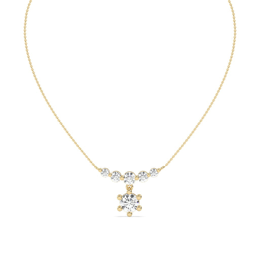 5 Round Diamond Drop Necklace