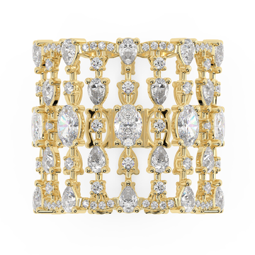 Akasa Oval Cocktail Band in diamond statement ring
