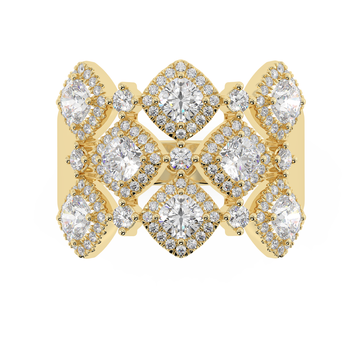 Anka Round Cocktail Band in womens ring