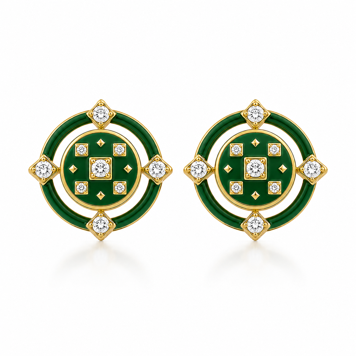 Stud Lab Grown Diamond 925 Silver Earrings