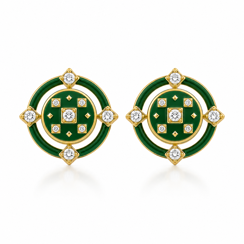 Stud Lab Grown Diamond 925 Silver Earrings