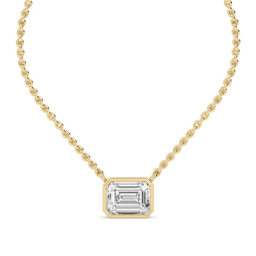 2 Ct Emerald Pendant Necklace