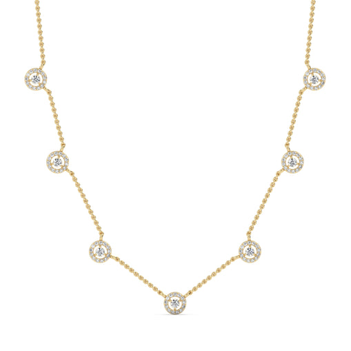 Kristal Round Station Necklace