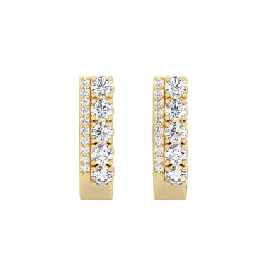 Classic Round Diamond Hoops