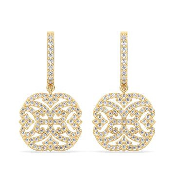 Ornate Quad Drop Earrings