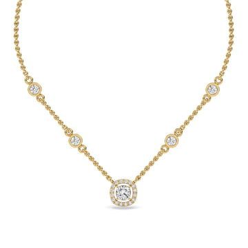 Karimi Cushion Halo Necklace