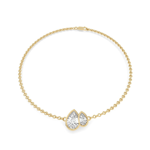 Olir Pear Duet Bezel Bracelet