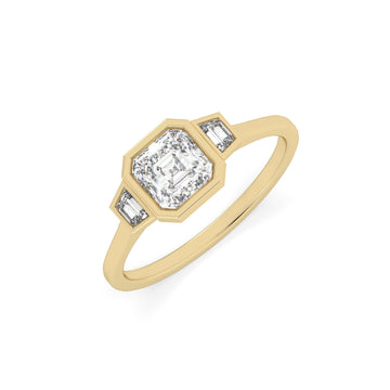 Trois Stone Princess Ring for women