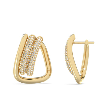 Twin Trigon Hoop Earrings