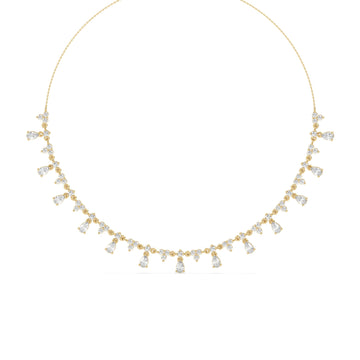 Round Diamond Drop Necklace