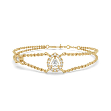 womens 0.35 Ct Pear Bracelet