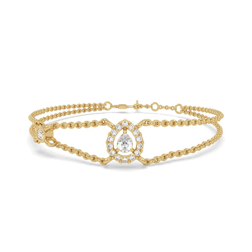 womens 0.35 Ct Pear Bracelet