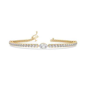 womens Classic Mini Round & Marquise Tennis Bracelet