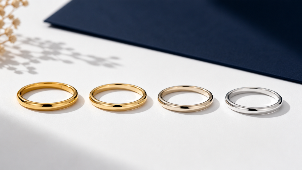 Comparison guide for 18KT gold, 14KT gold, 9KT gold and 925 silver jewellery by Stella Fine Jewellery.