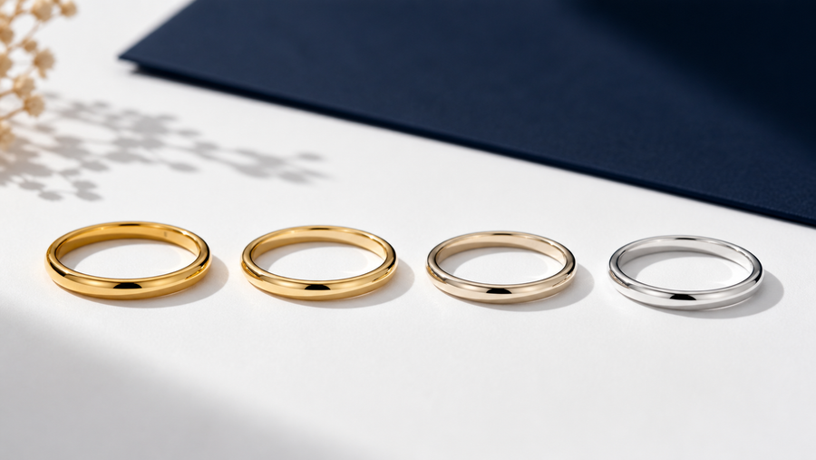 Comparison guide for 18KT gold, 14KT gold, 9KT gold and 925 silver jewellery by Stella Fine Jewellery.