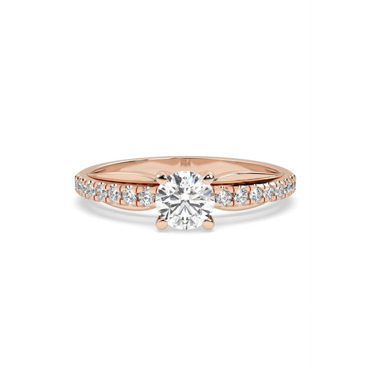 proposal ring for women in 18kt rose gold in diamond