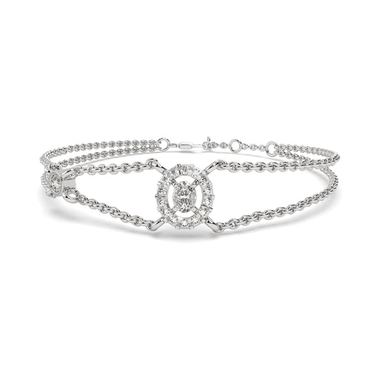0.35 Ct Oval Bracelet for women in gold 