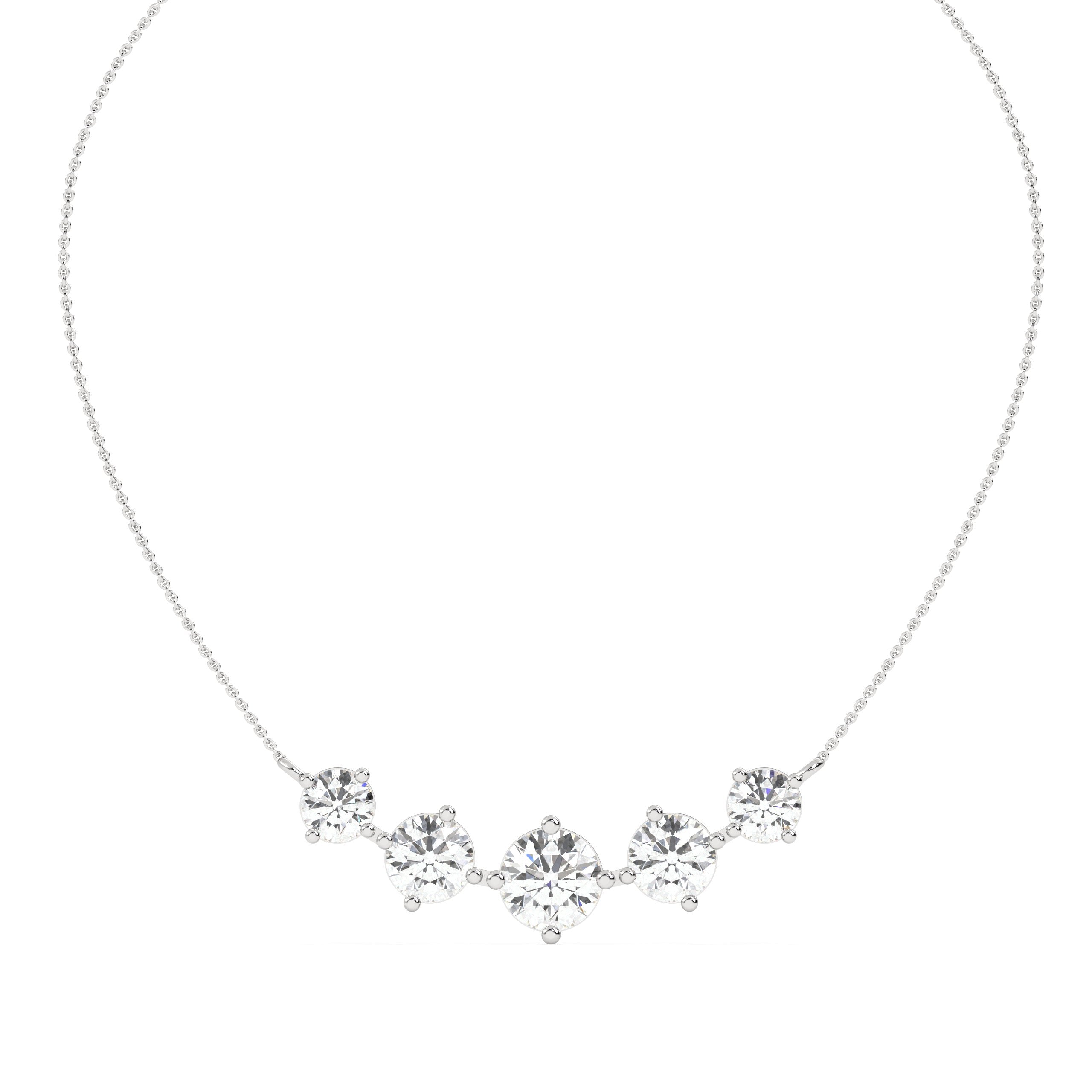 Round Station Lab Grown Diamond Necklace