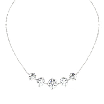Round Station Lab Grown Diamond Necklace
