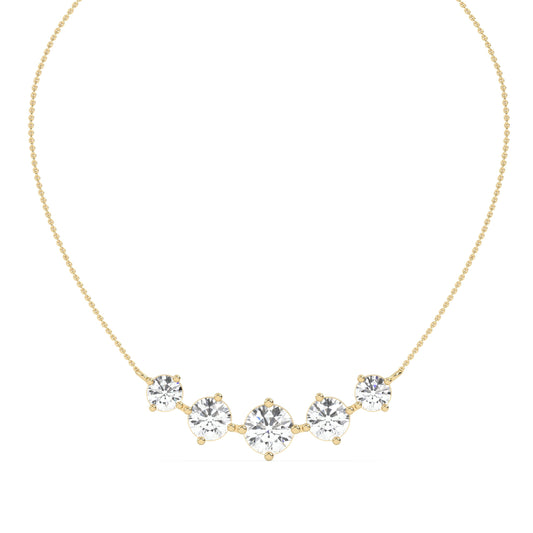 5 Stone Round Necklace