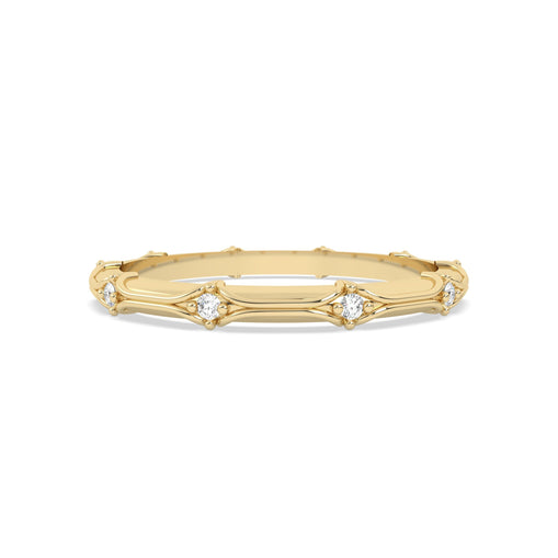 Yellow round diamond band