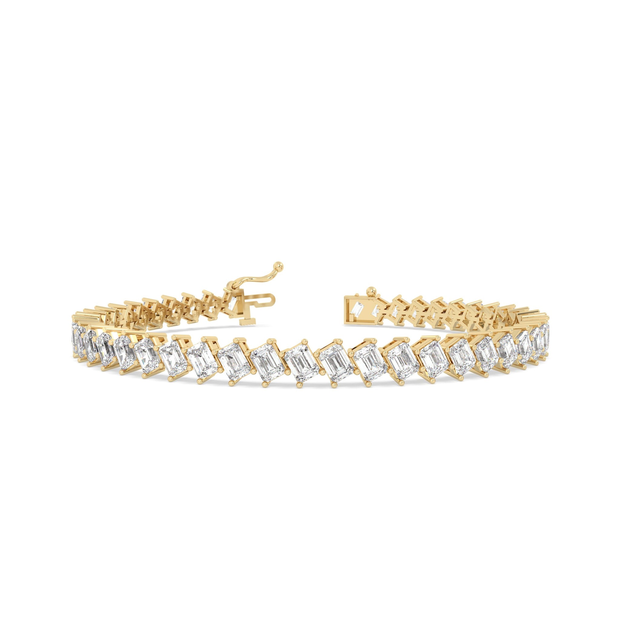 10 ct Fancy Emerald Cut Tennis Bracelet for women