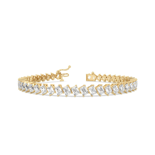 10 ct Fancy Emerald Cut Tennis Bracelet for women