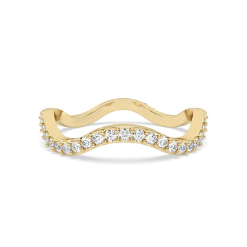 Gold twisted diamond ring