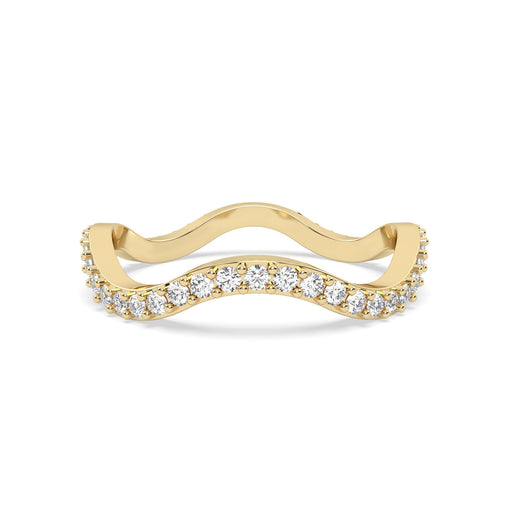 Gold twisted diamond ring
