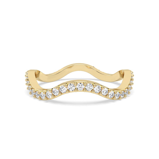 Gold twisted diamond ring