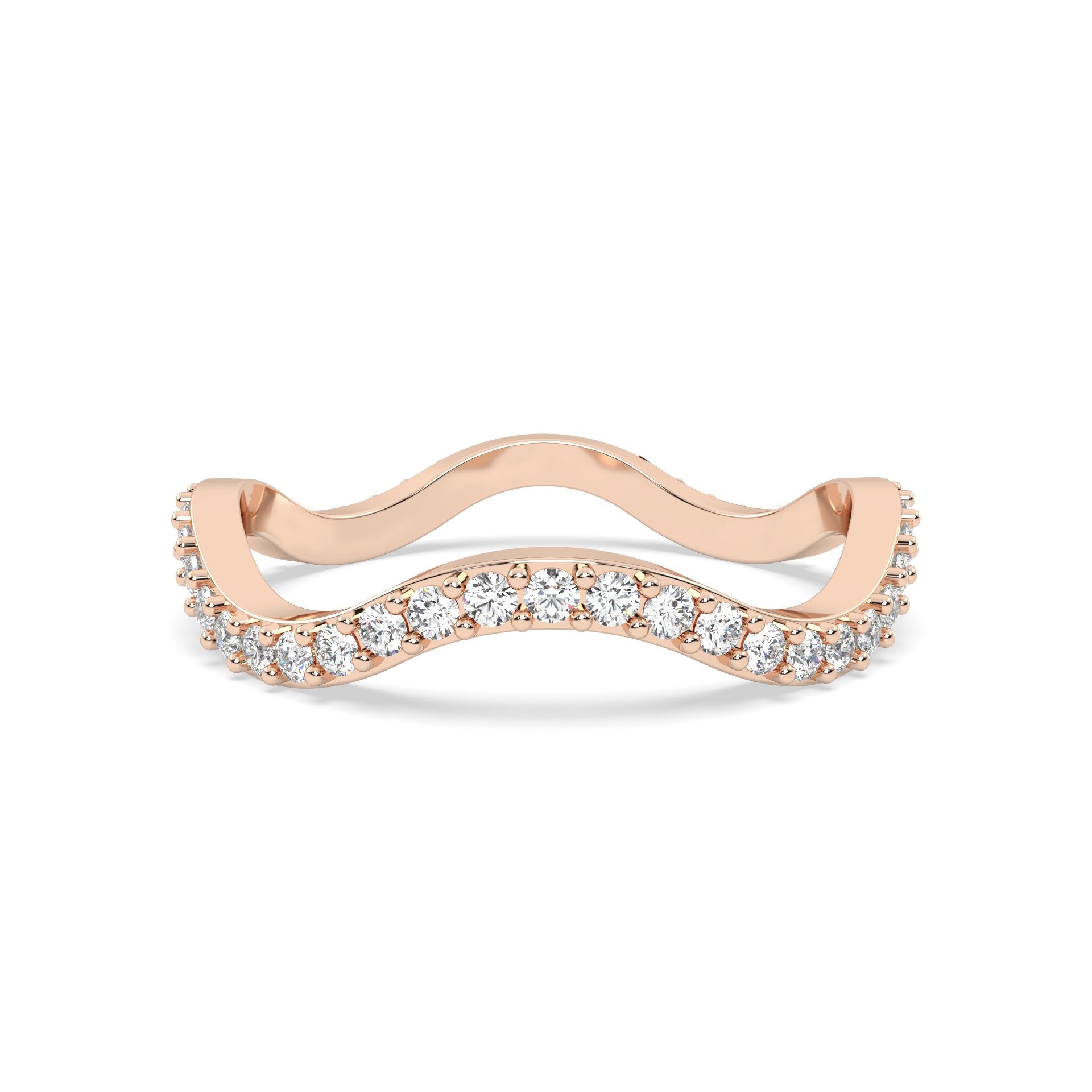 Rose Gold twisted diamond ring