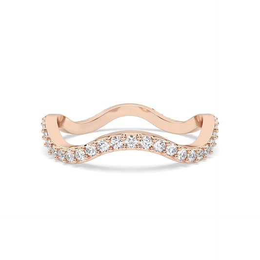 Rose Gold twisted diamond ring