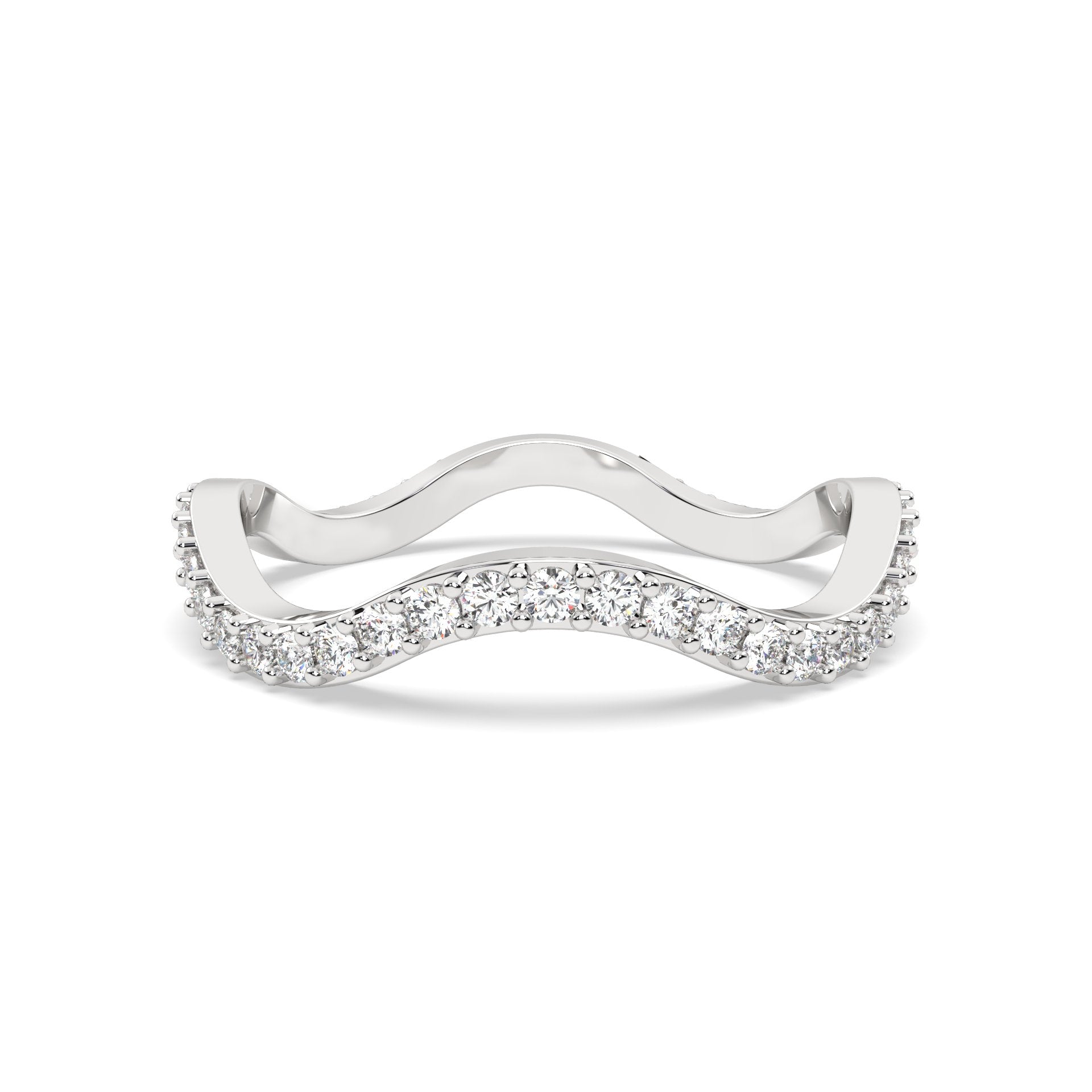 White Gold twisted diamond ring
