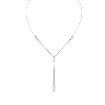 Classic Lariat Lab Grown Diamond Necklace – 925 Silver