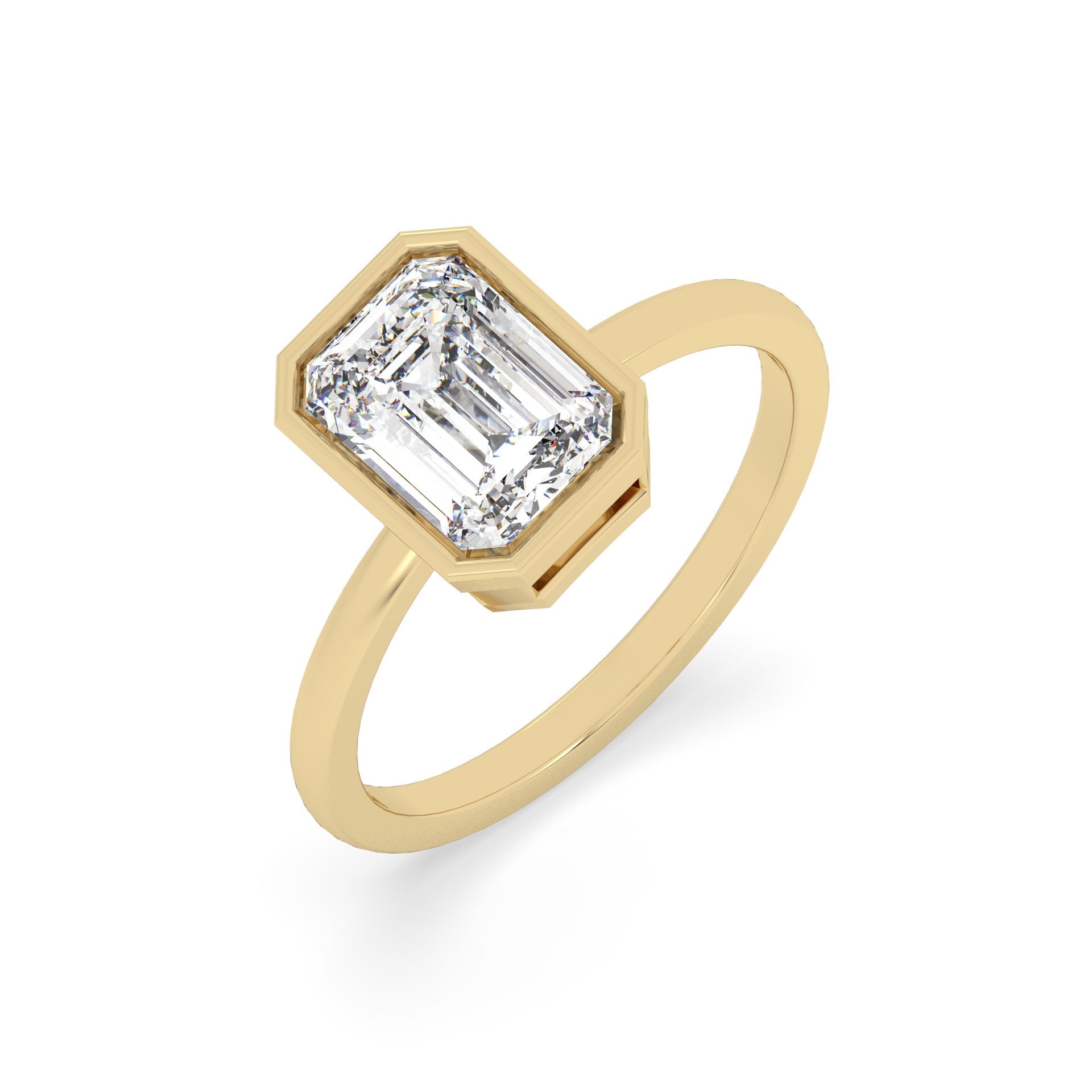 2 Ct Emerald Solitaire Lab Grown Diamond Ring – Nyra