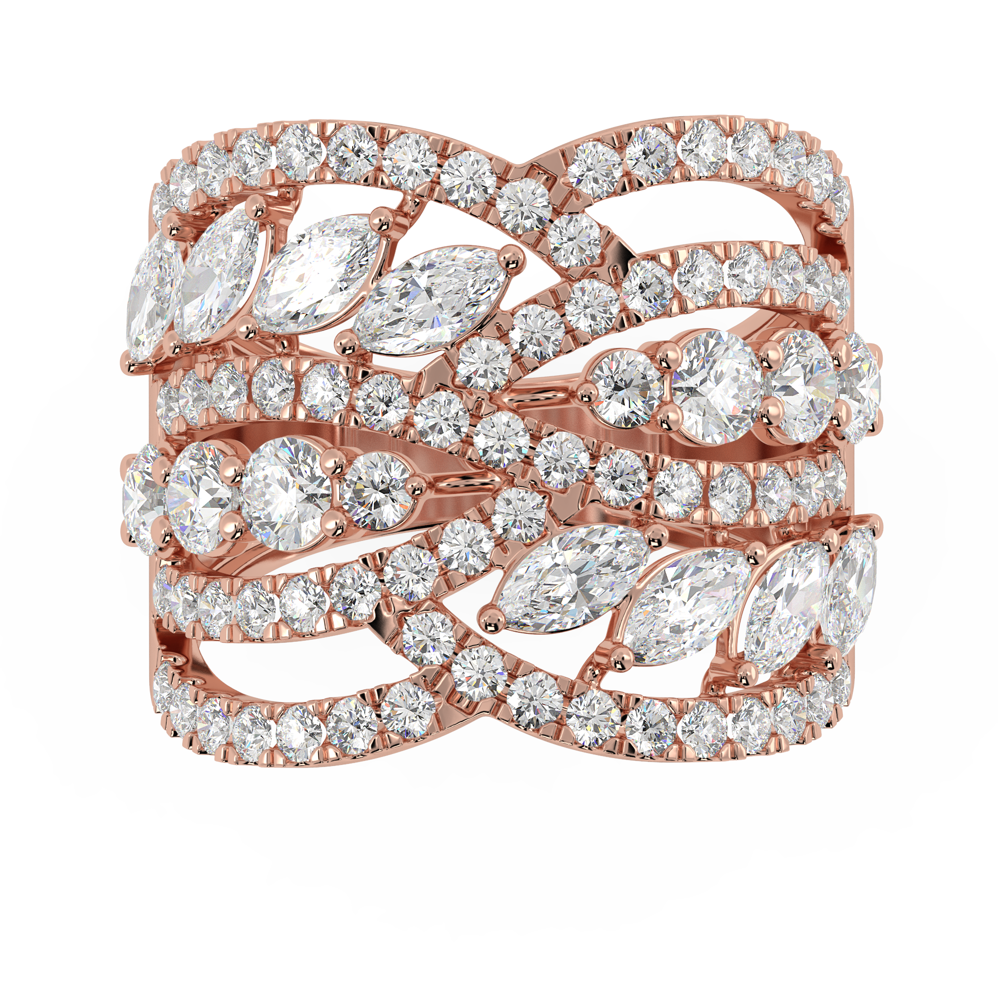 Anka Marquise Cocktail Band in diamond rings for her