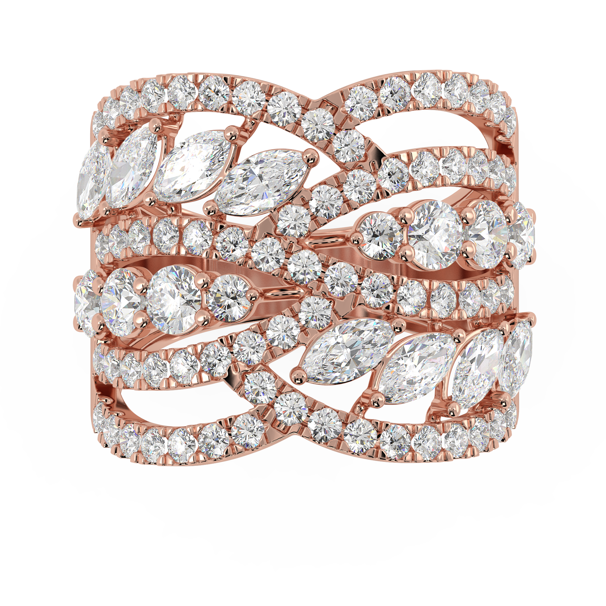 Anka Marquise Cocktail Band in diamond rings for her