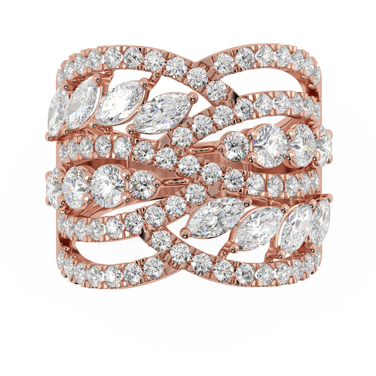Anka Marquise Cocktail Band in diamond rings for her