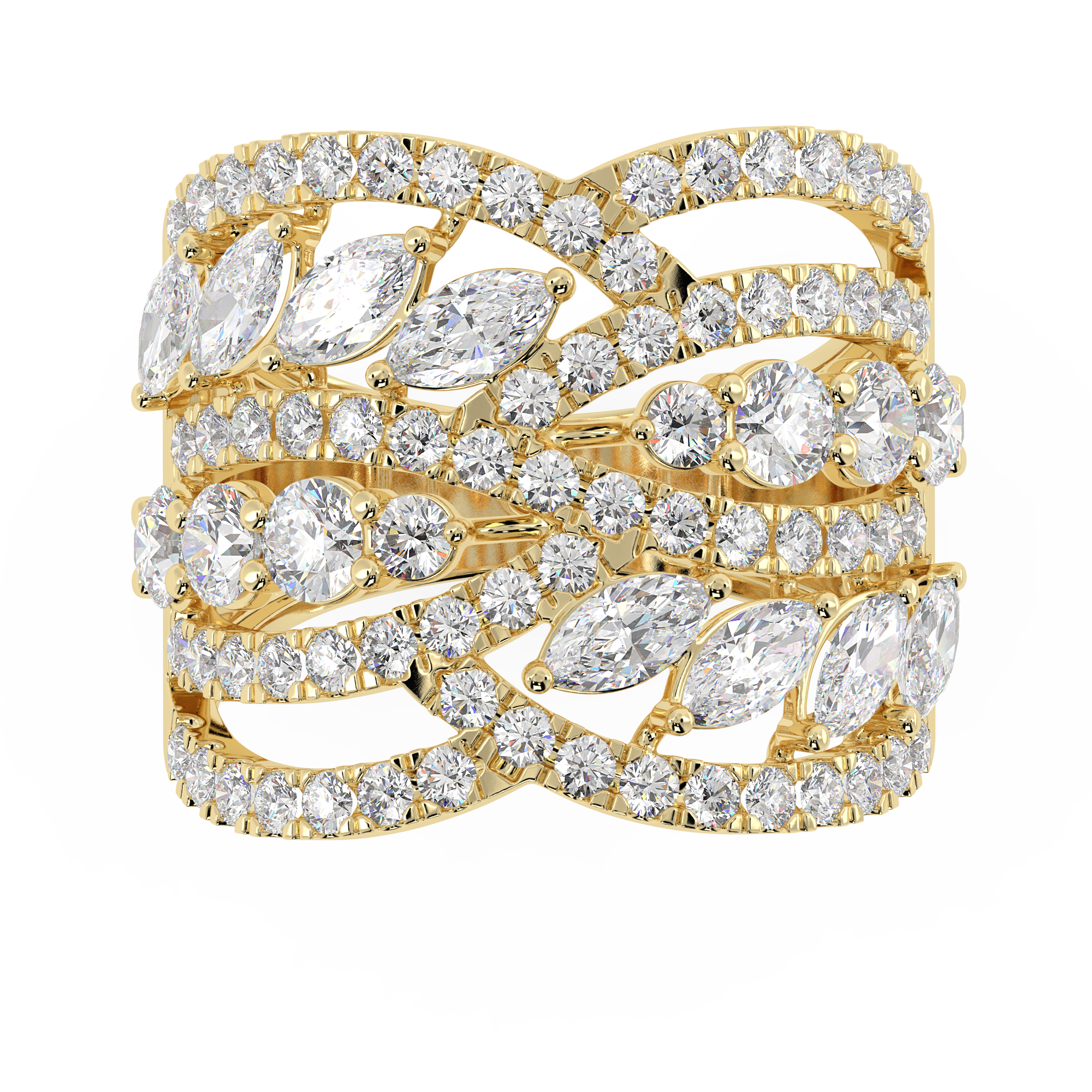 Anka Marquise Cocktail Band in statement ring
