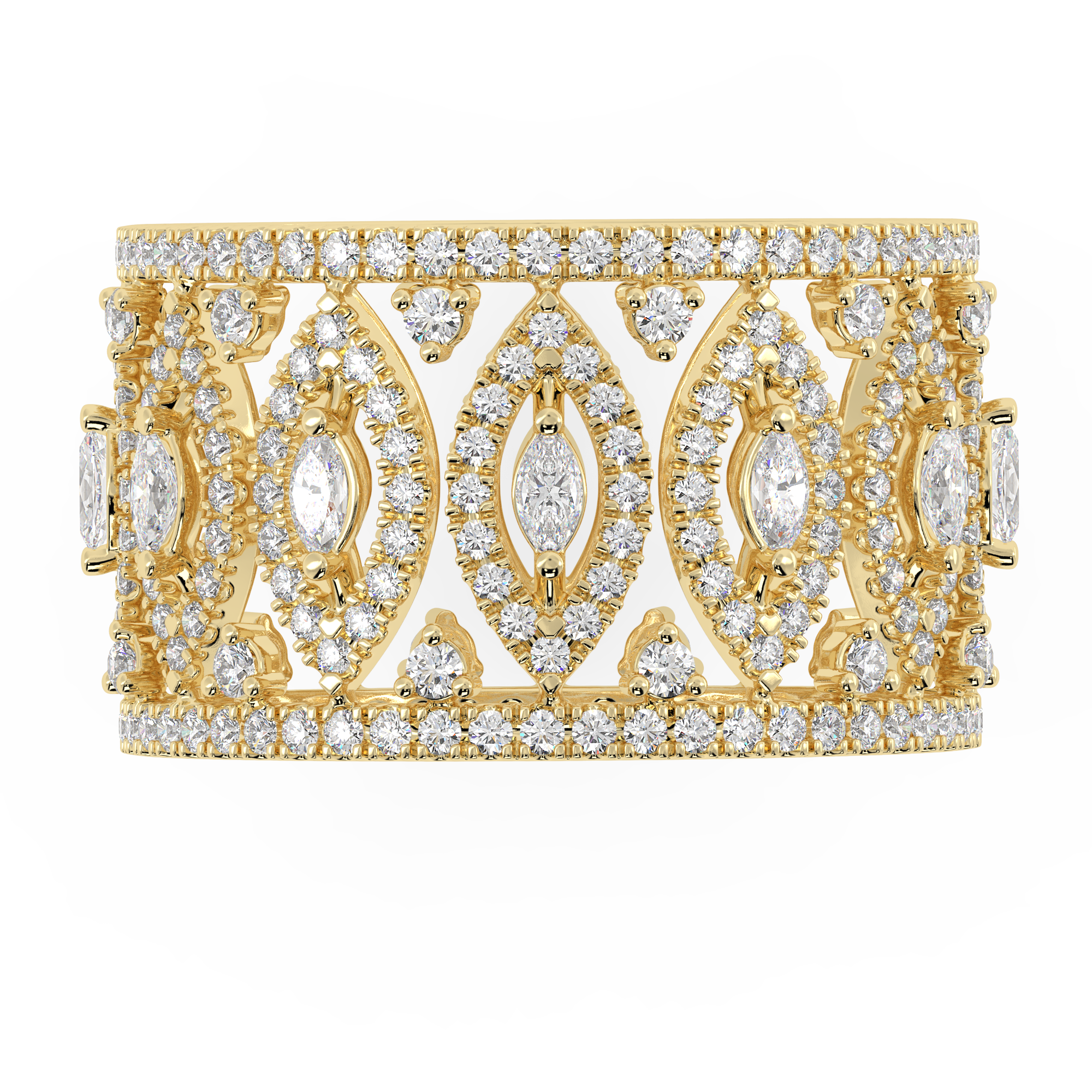 Arivāli Round Cocktail Band in indian style jewellery designs