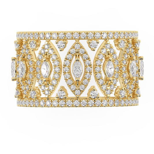 Arivāli Round Cocktail Band in indian style jewellery designs