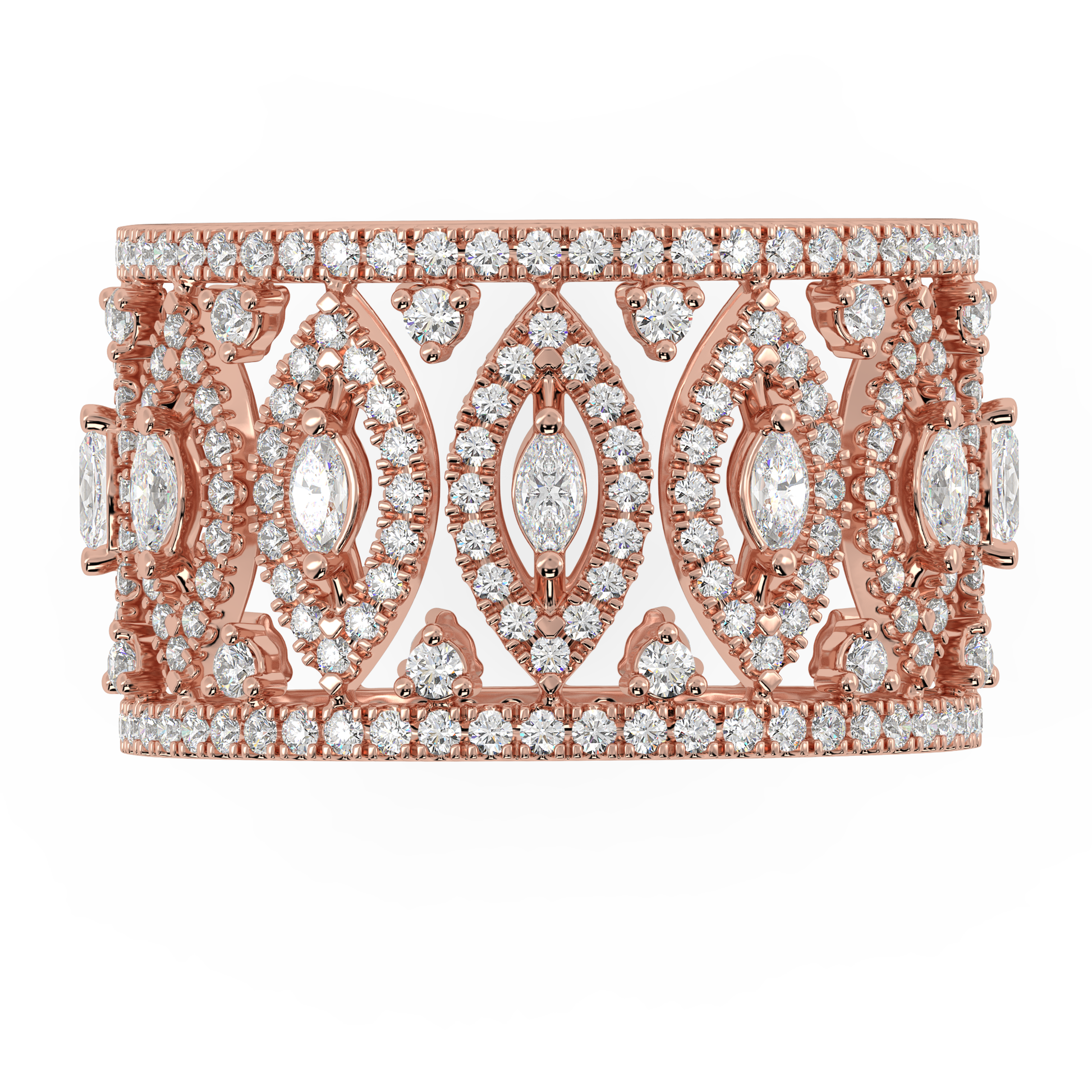 Arivāli Round Cocktail Band in ring jewellery designs