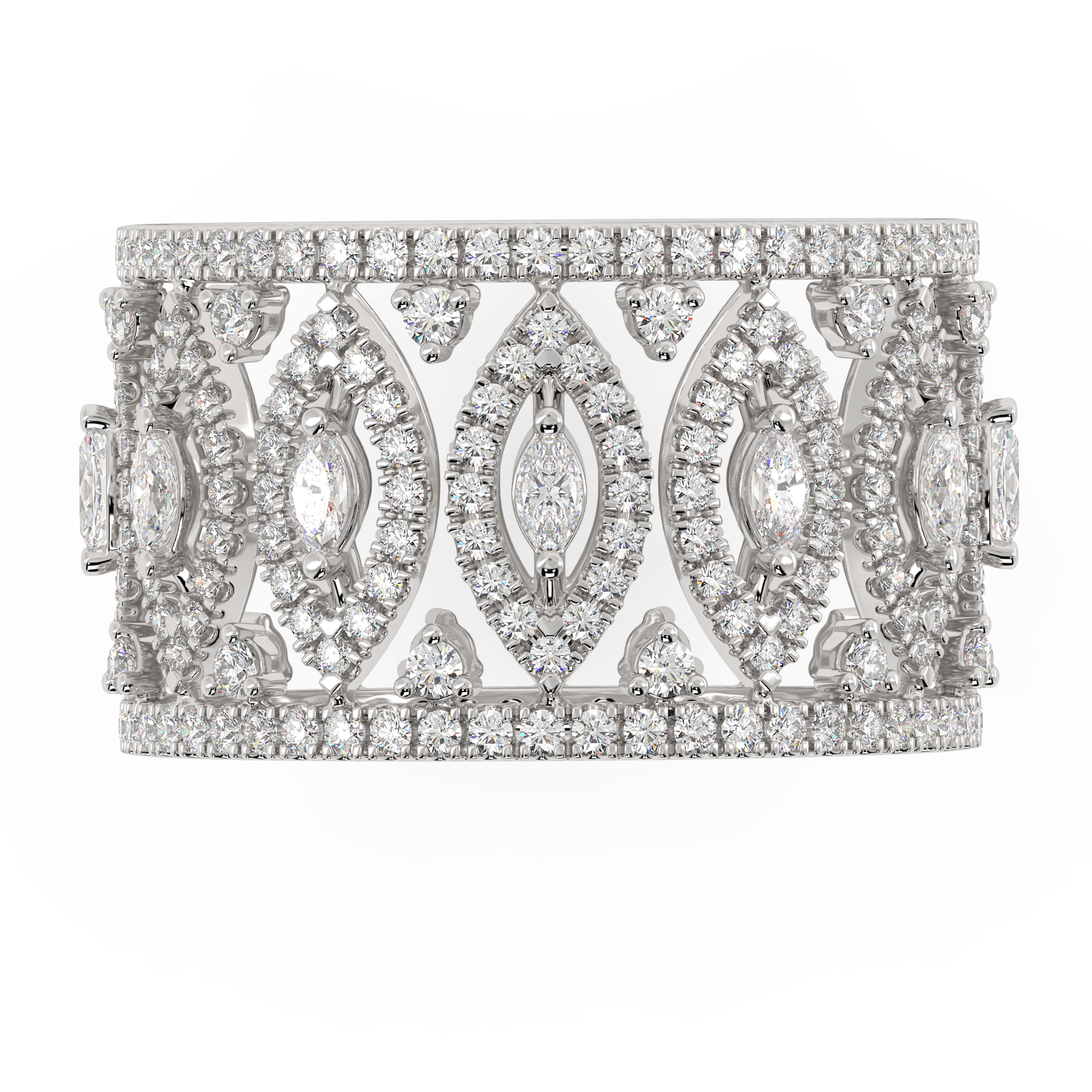 Arivāli Round Cocktail Band in silver style jewellery designs