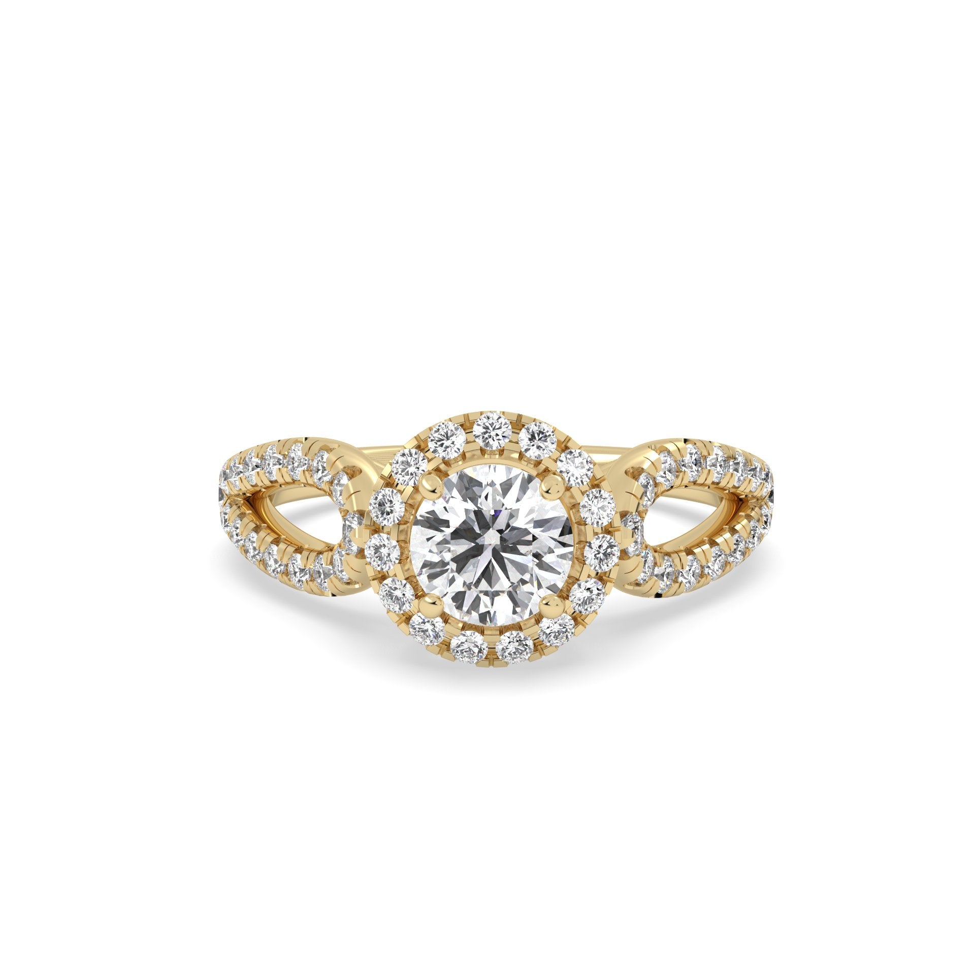 Aurora Bliss Halo Ring in womens gold jewels